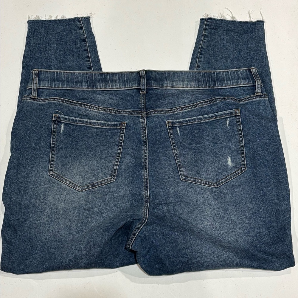 Wonderly Pull On Jeggings, Blue Denim, Raw Hem, Women’s 20W - Picture 5 of 7
